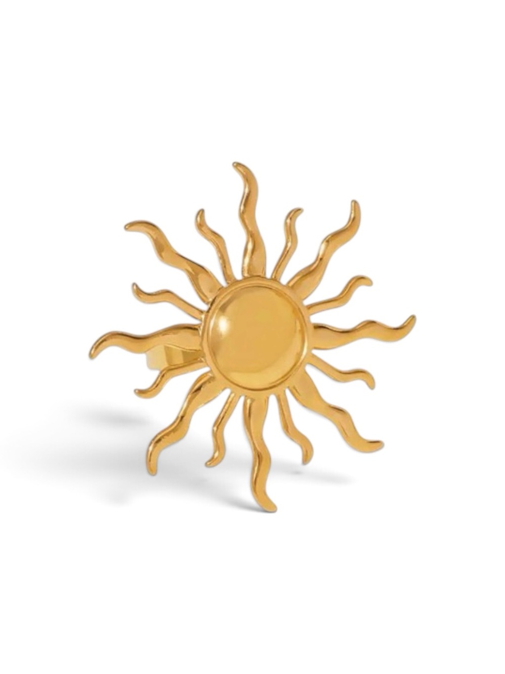 18k gold plated adjustable modern ring
